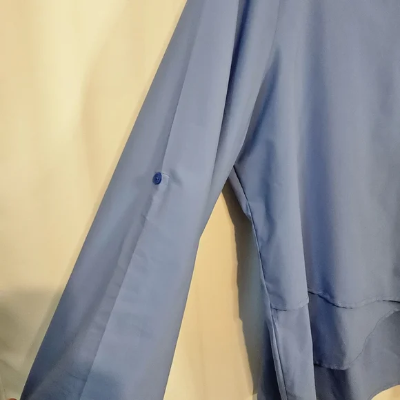 Coolibar Sky Blue Asymmetrical Tunic Top UPF50 Spring Summer Resort Vacation - Picture 10 of 15